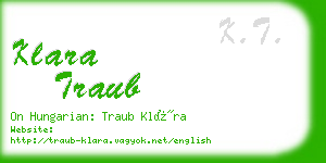 klara traub business card